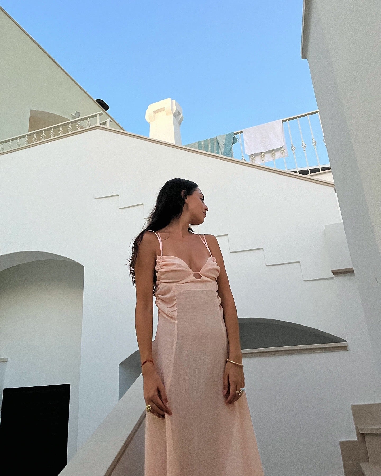 Conchiglia – white or pink handmade dress
