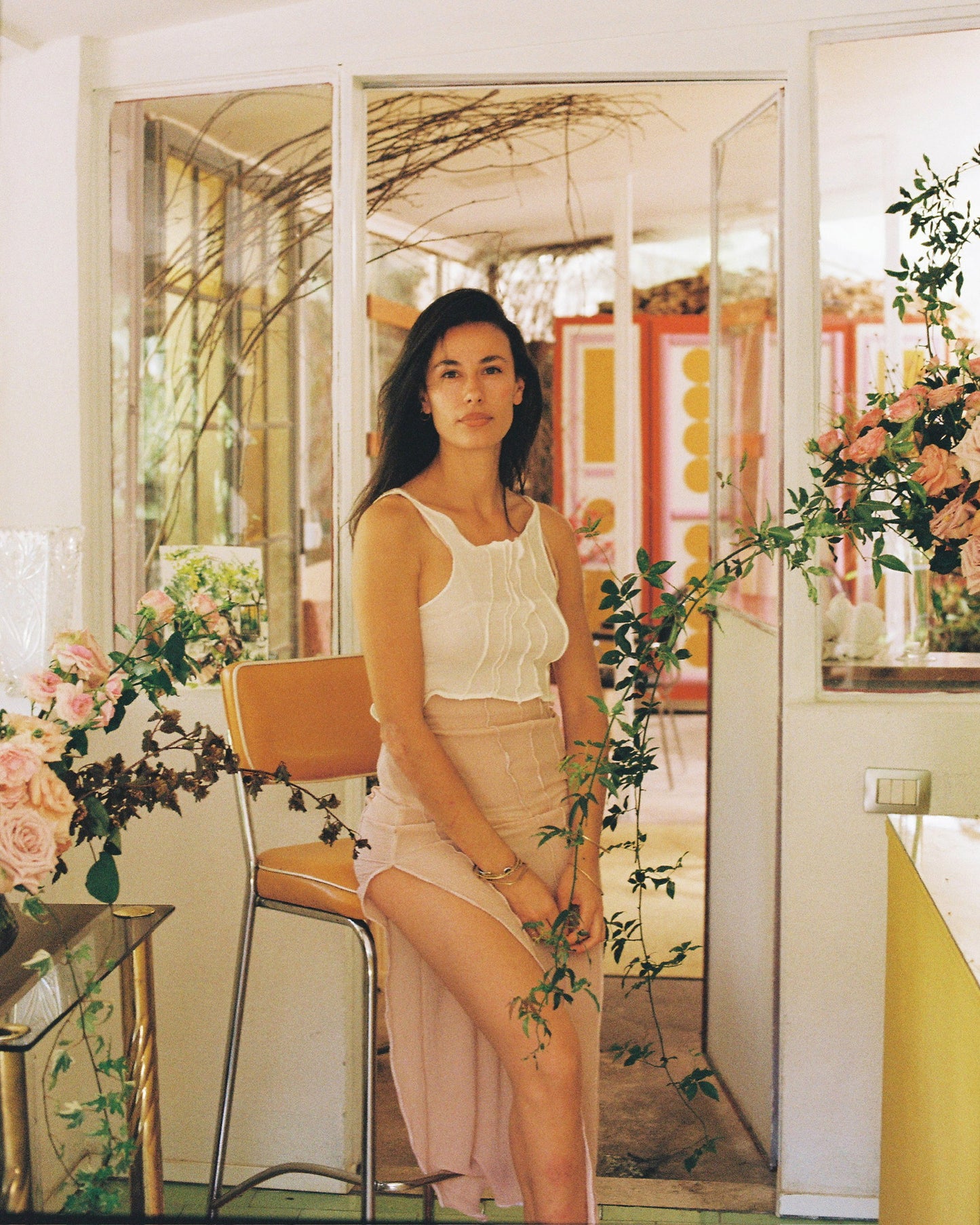 Bahar – pink dress with Natural Madder Dye