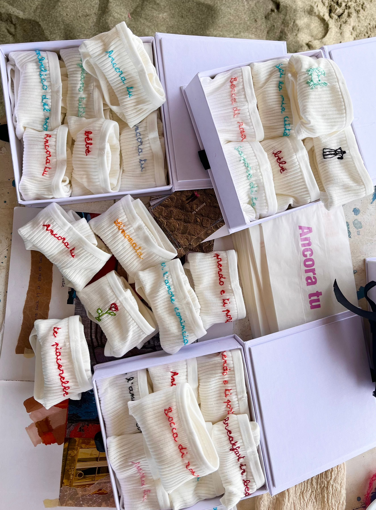 Mutandine d'amore – Hand-Embroidered cotton slips