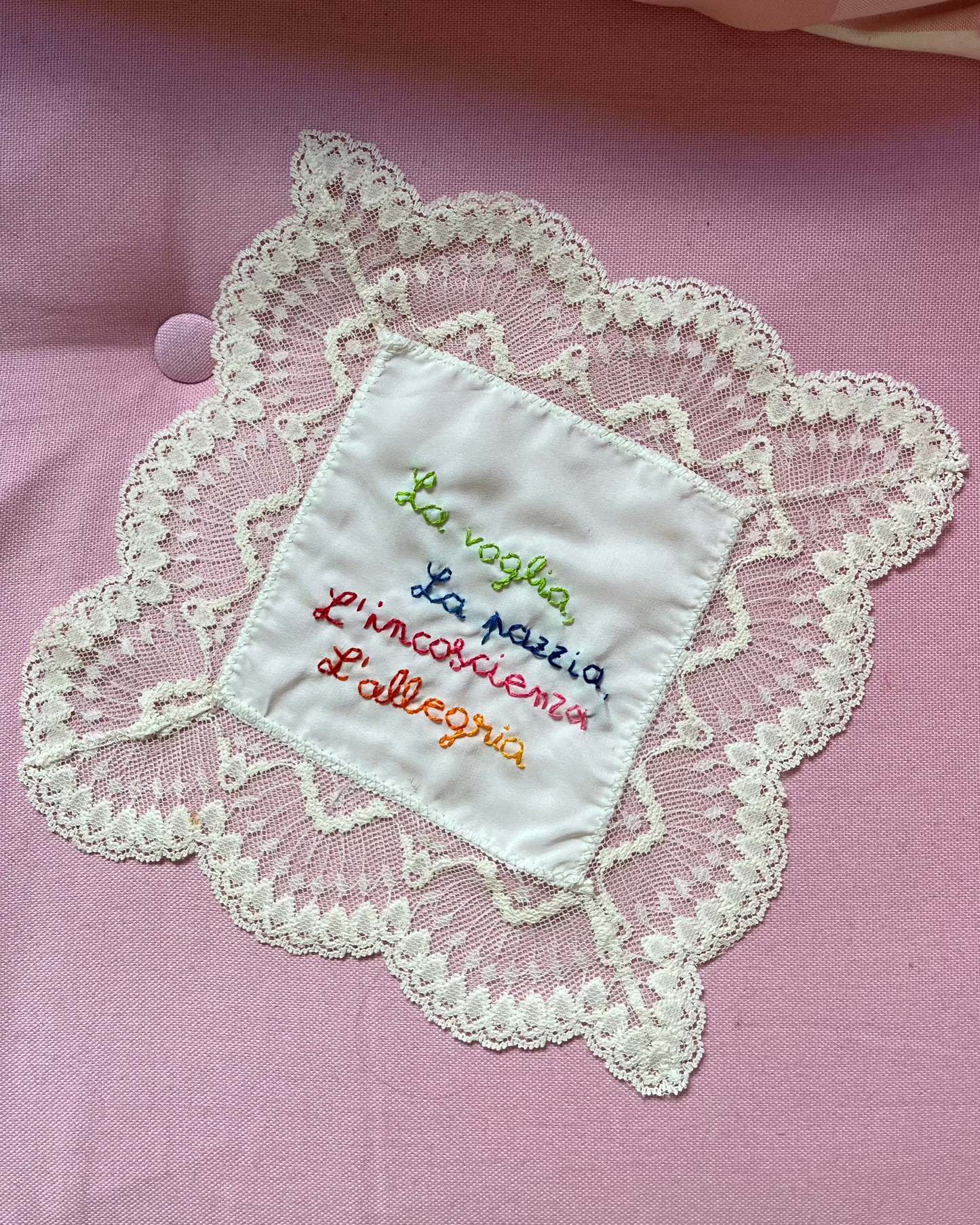 La voglia – Hand-Embroidered Artwork