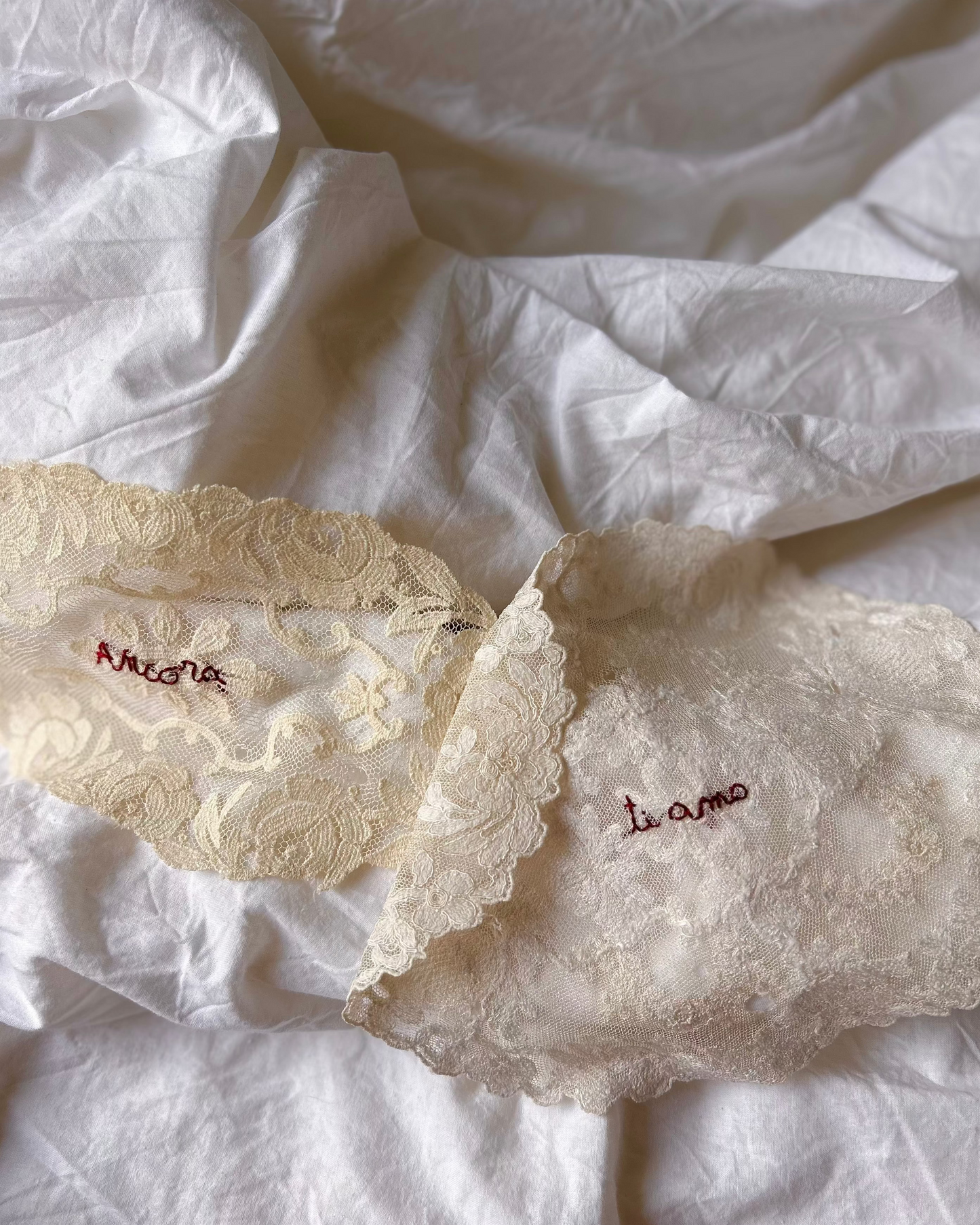 Ti amo ancora – Hand-Embroidered artwork