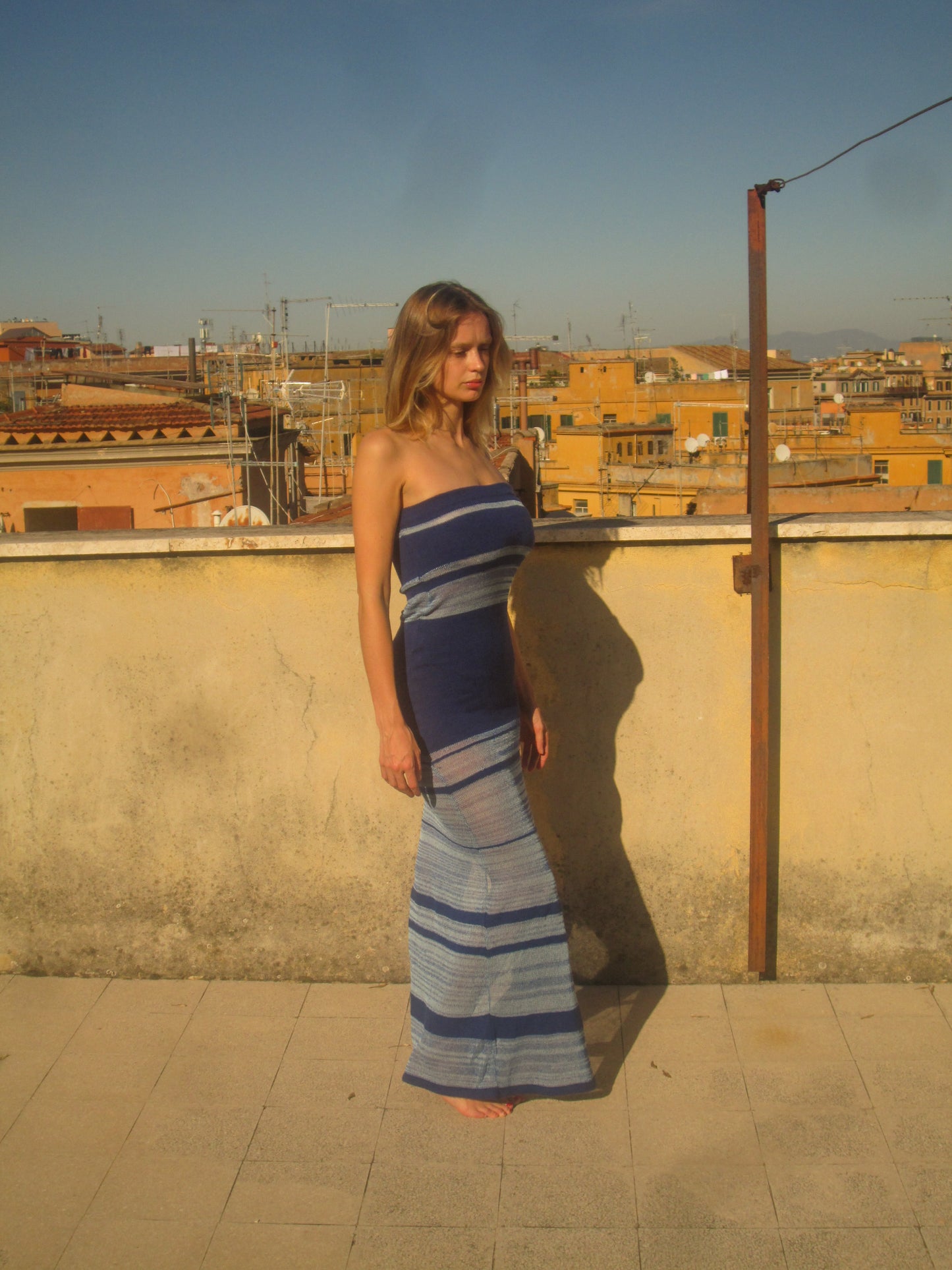 Sirena – knitted blue dress