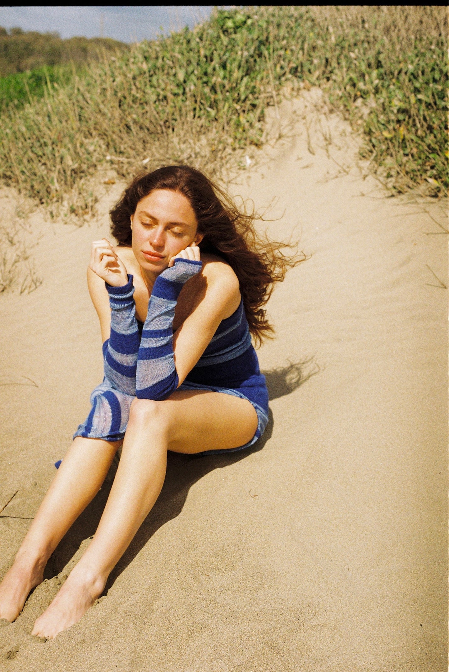 Sirena – knitted blue dress