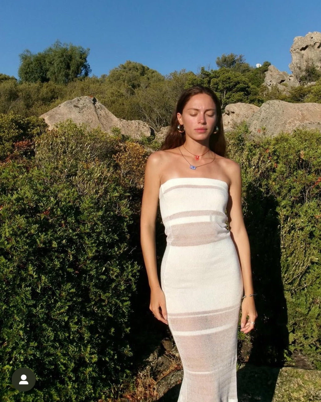 Sirena – knitted white dress