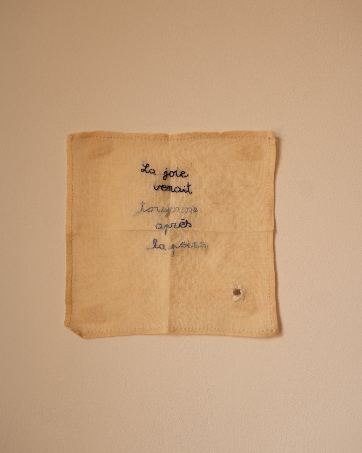 La joie – Hand-Embroidered Napkin
