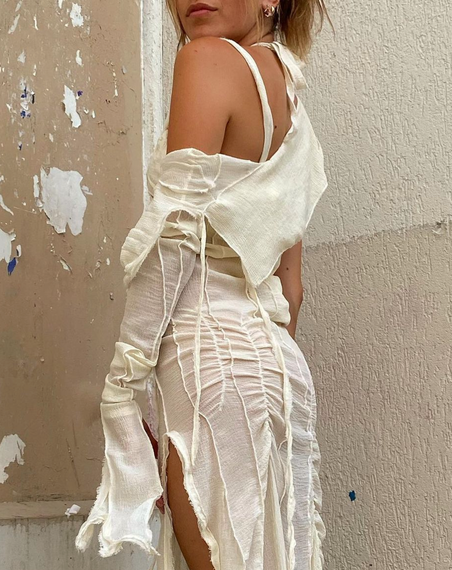 Schiuma – white handmade dress