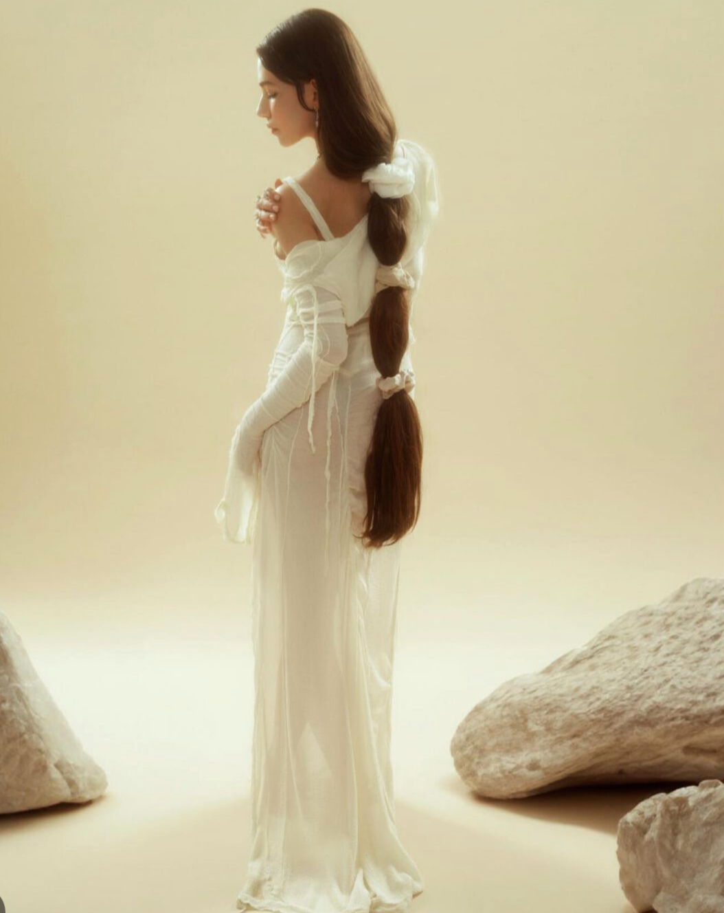 Schiuma – white handmade dress