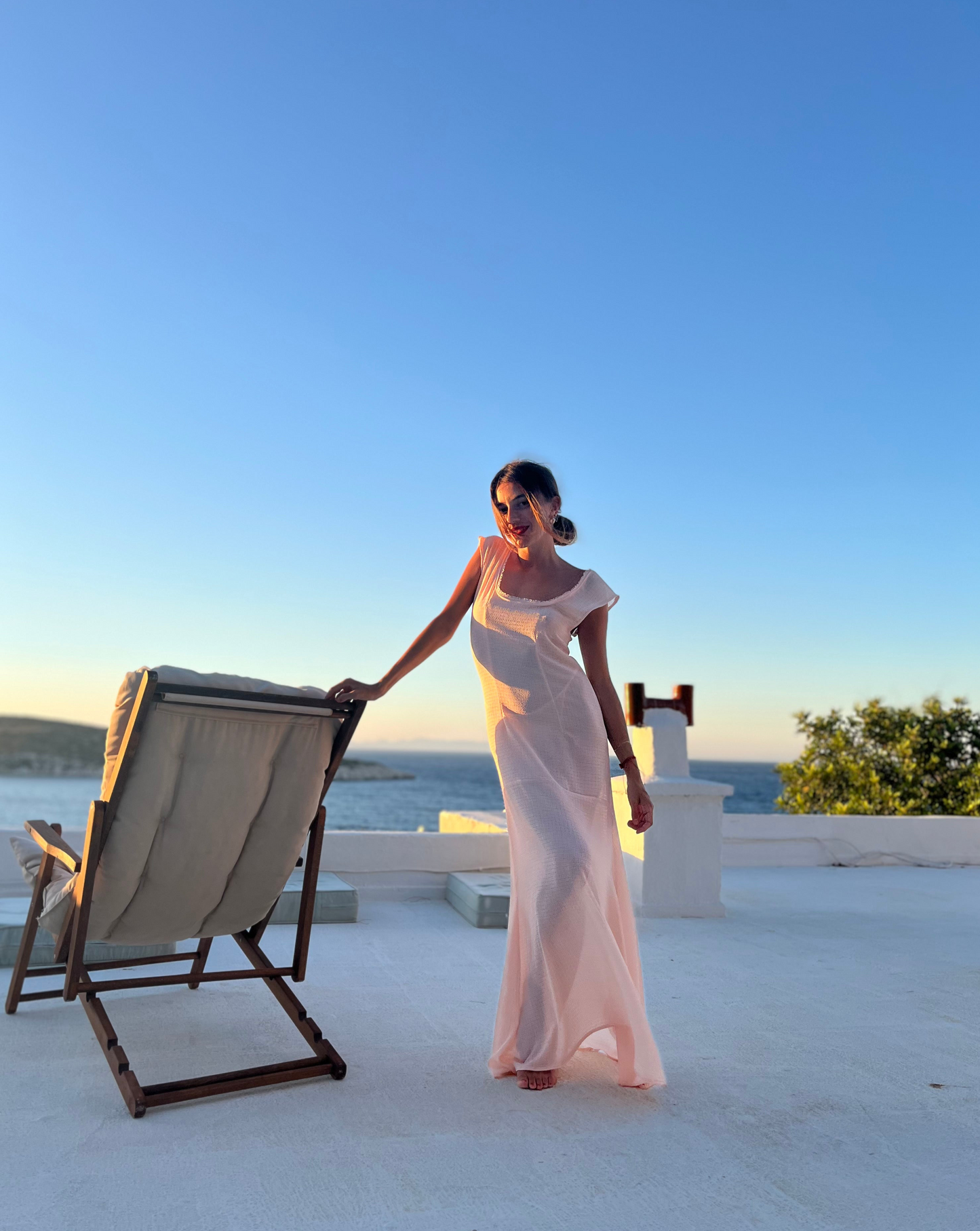 Maggio – Handmade pink mousseline dress