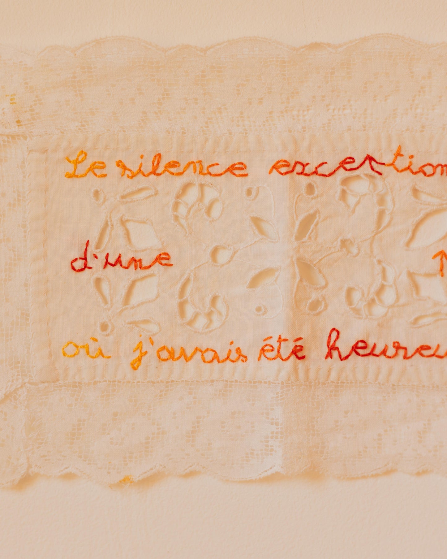 Une plage – Hand-embroidered artwork