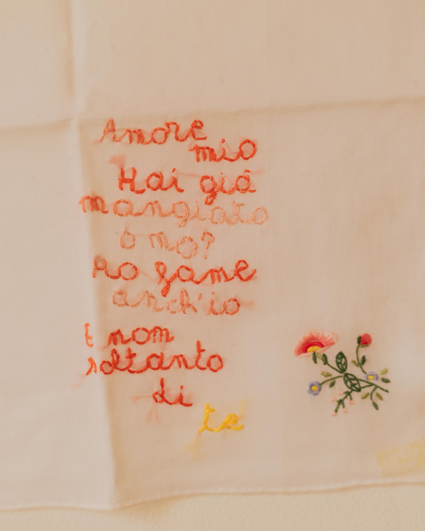 Hai già mangiato – Hand-embroidered