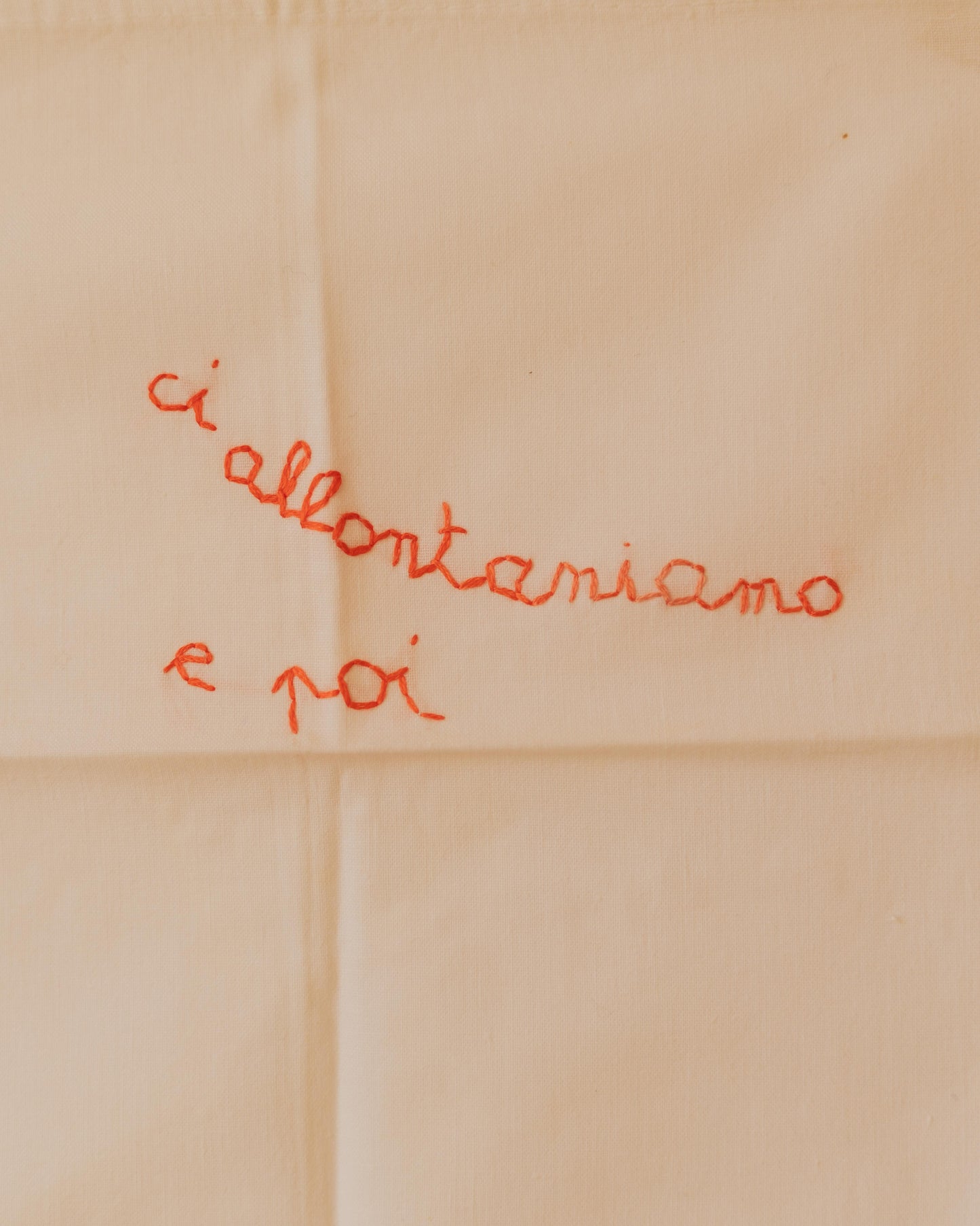 Ci allontaniamo e poi – Hand-embroidered artwork