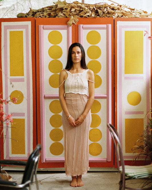 Bahar – pink dress with Natural Madder Dye