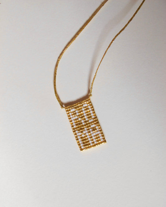 Roma – handwoven necklace gold-plated edition