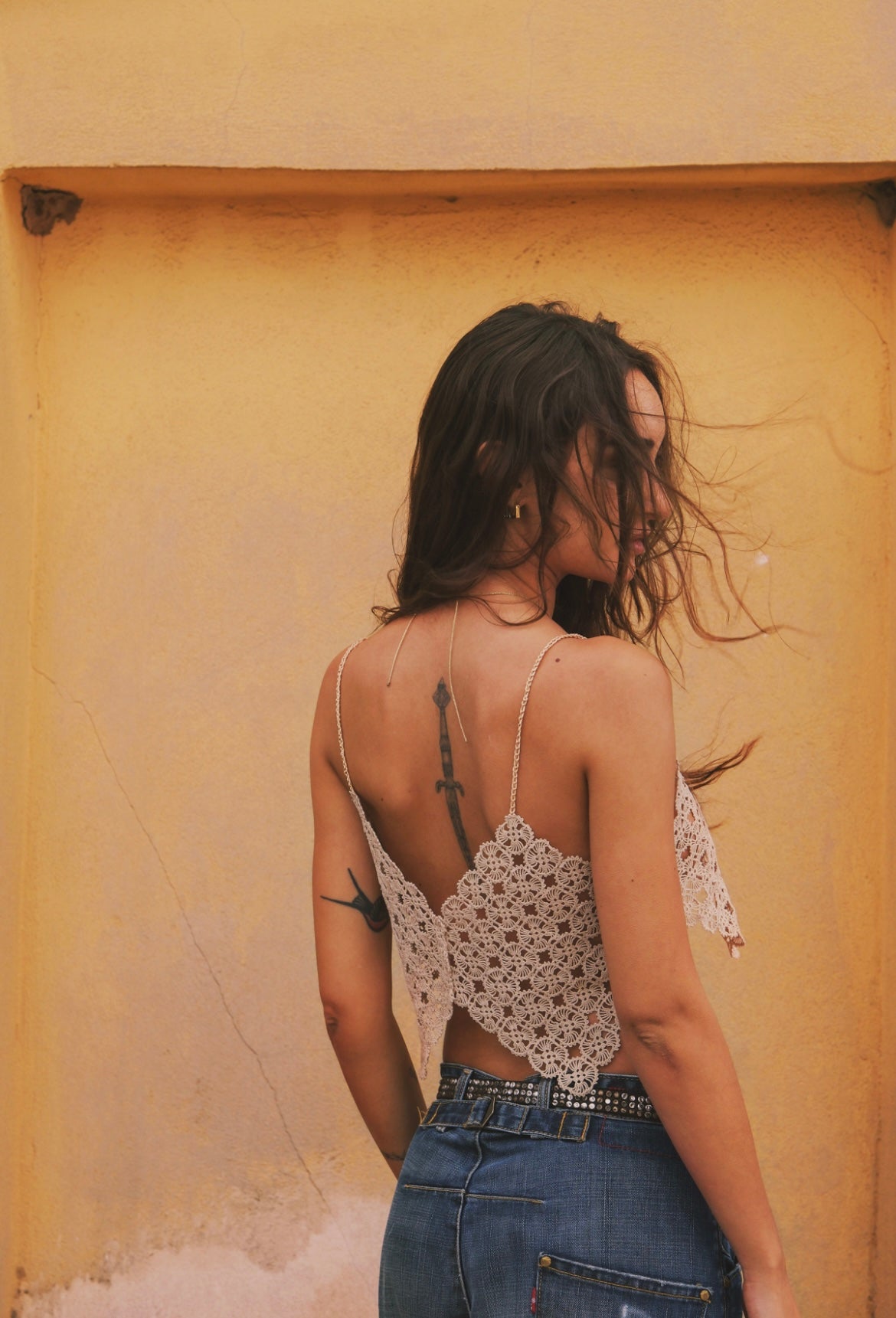 Novembre – antique doilies handmade top