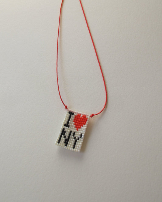 I LOVE NY – handwoven necklace