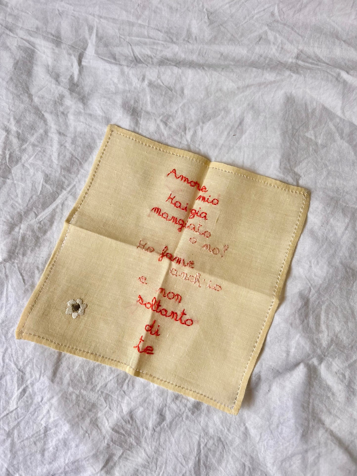 Soltanto di te – Hand-Embroidered Napkin