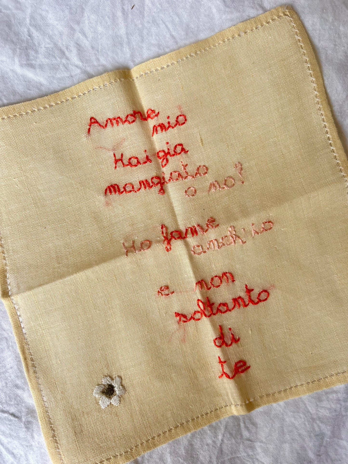 Soltanto di te – Hand-Embroidered Napkin