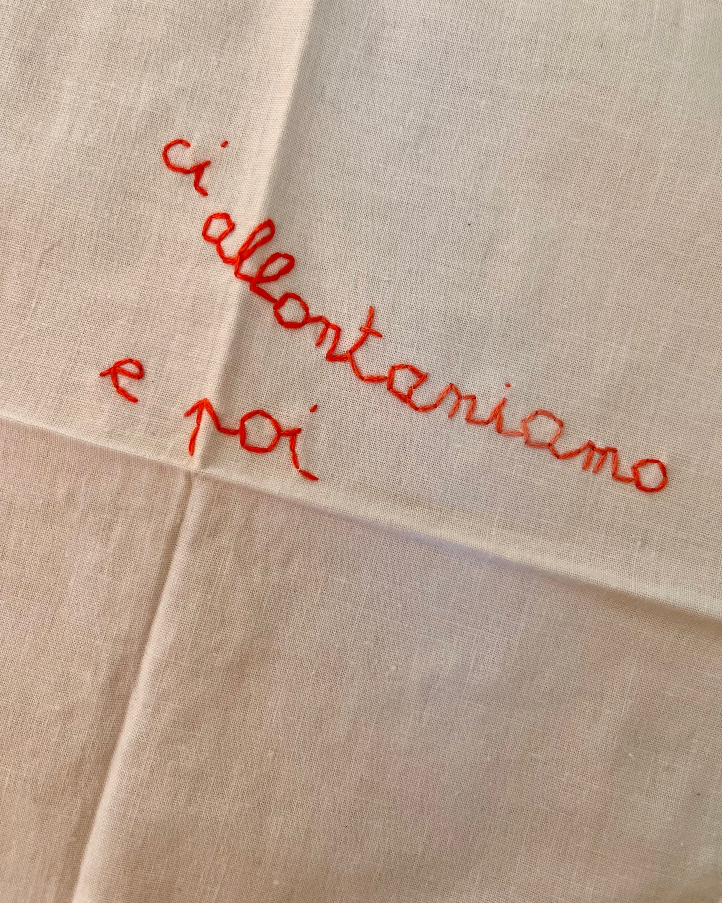 Ci allontaniamo e poi – Hand-embroidered artwork