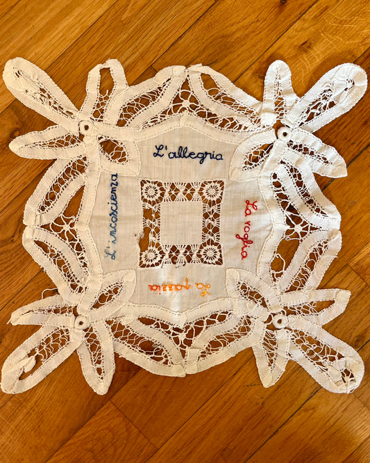 Sant'allegria – Hand-embroidered artwork