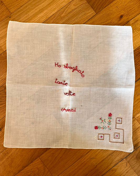 Ho sbagliato – Hand-embroidered artwork