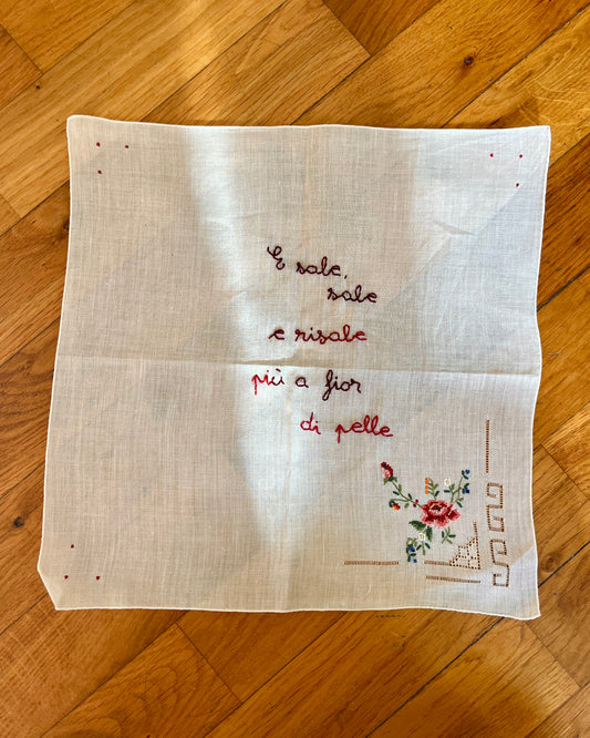 Fior di pelle – Hand-embroidered artwork