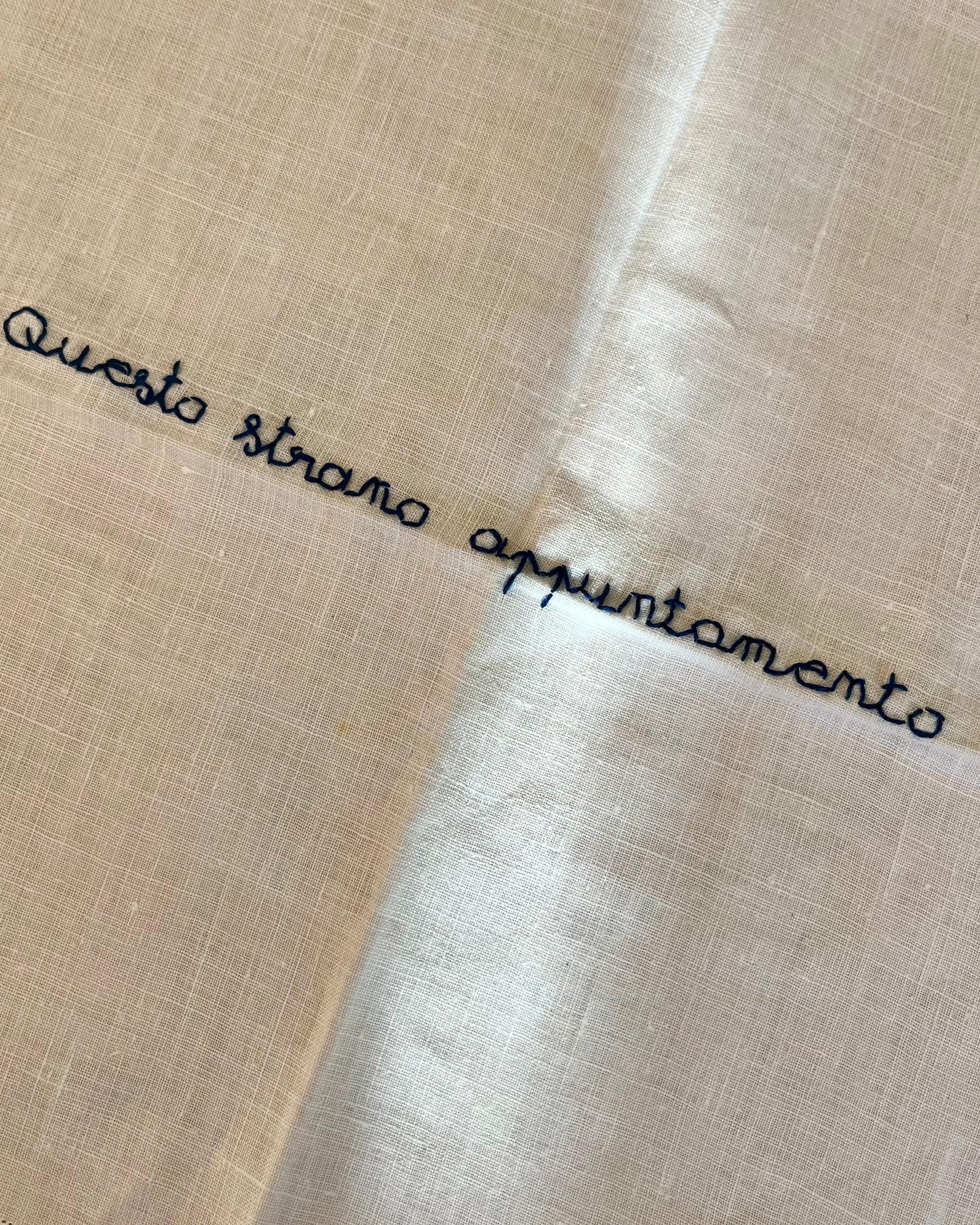 Appuntamento – Hand-embroidered artwork