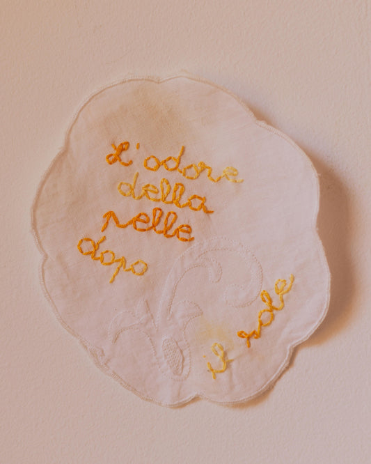 Dopo il sole – Hand-embroidered artwork
