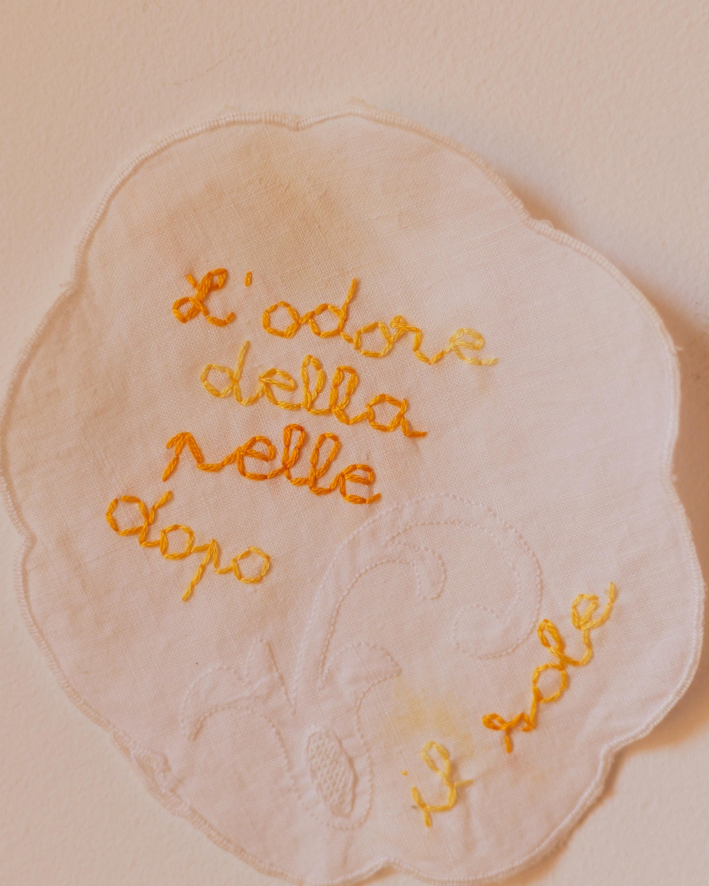 Dopo il sole – Hand-embroidered artwork