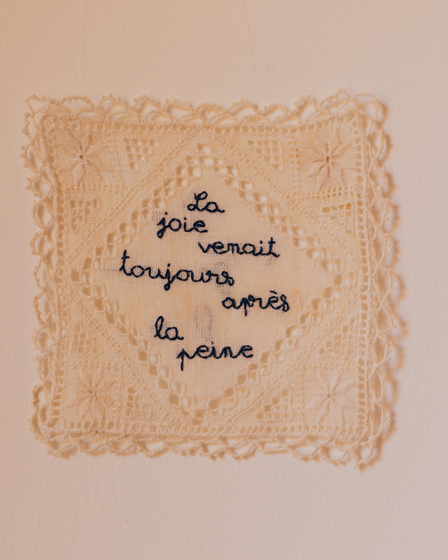 La joie – Hand-Embroidered Artwork