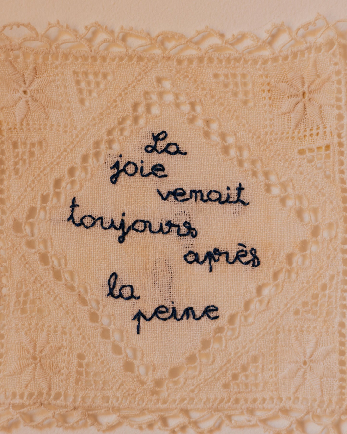 La joie – Hand-Embroidered Artwork