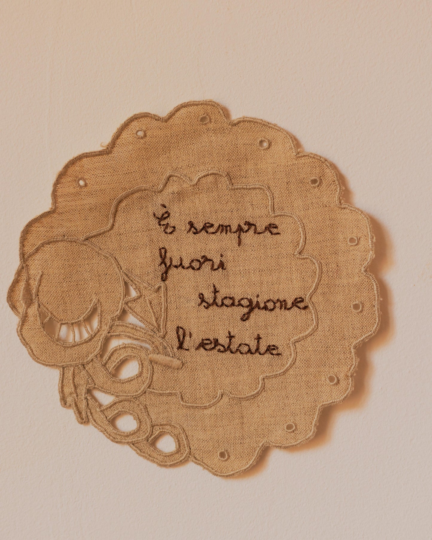 Fuori stagione – Hand-embroidered artwork