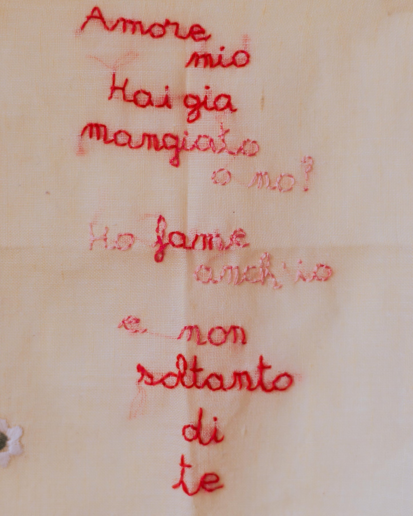 Soltanto di te – Hand-Embroidered Napkin