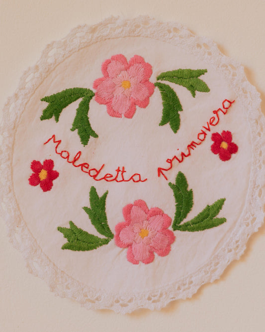 Maledetta primavera – Hand-embroidered artwork