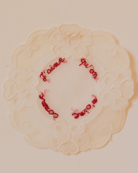 J'aime – Hand-embroidered artwork