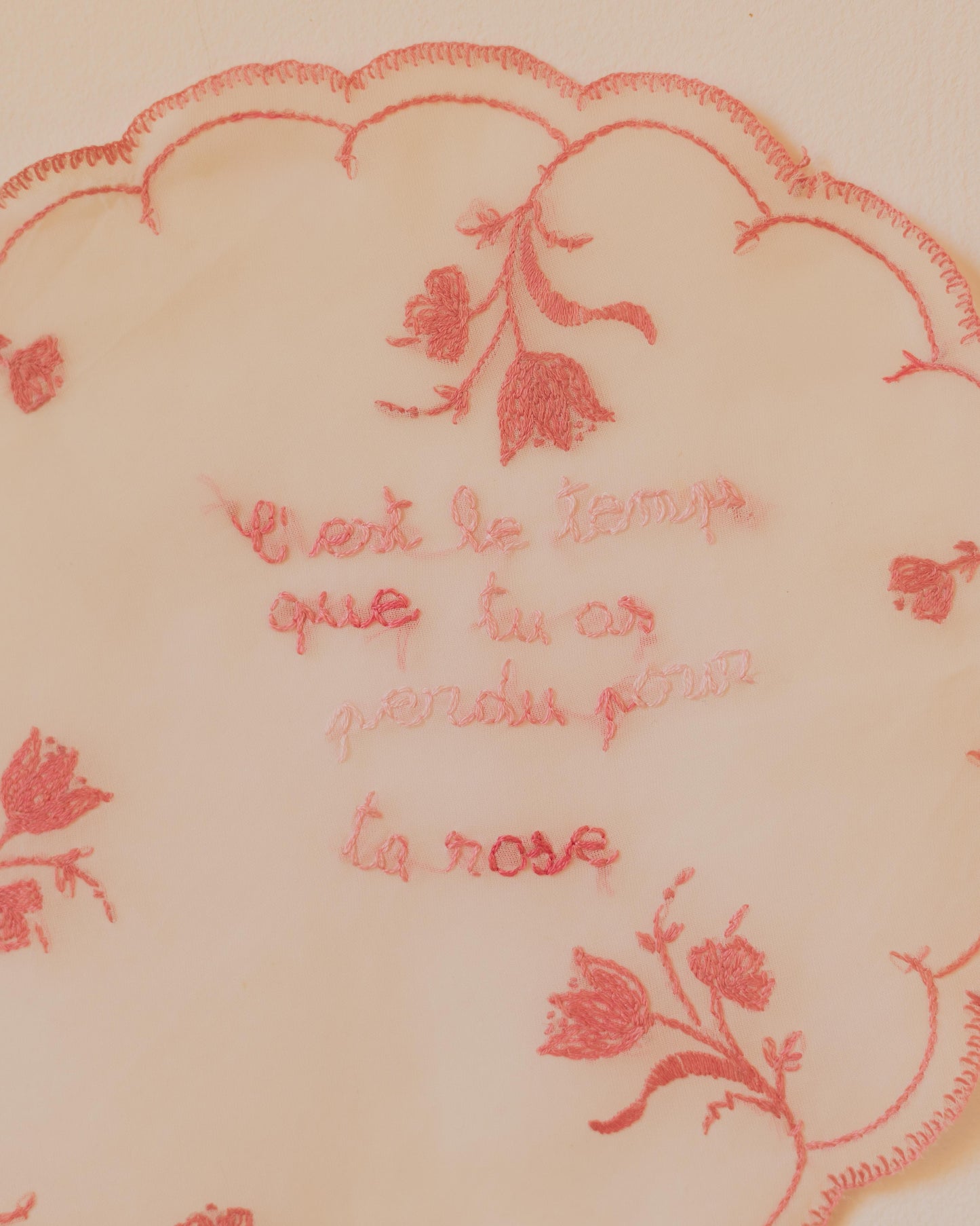 Ta rose – Hand-embroidered artwork