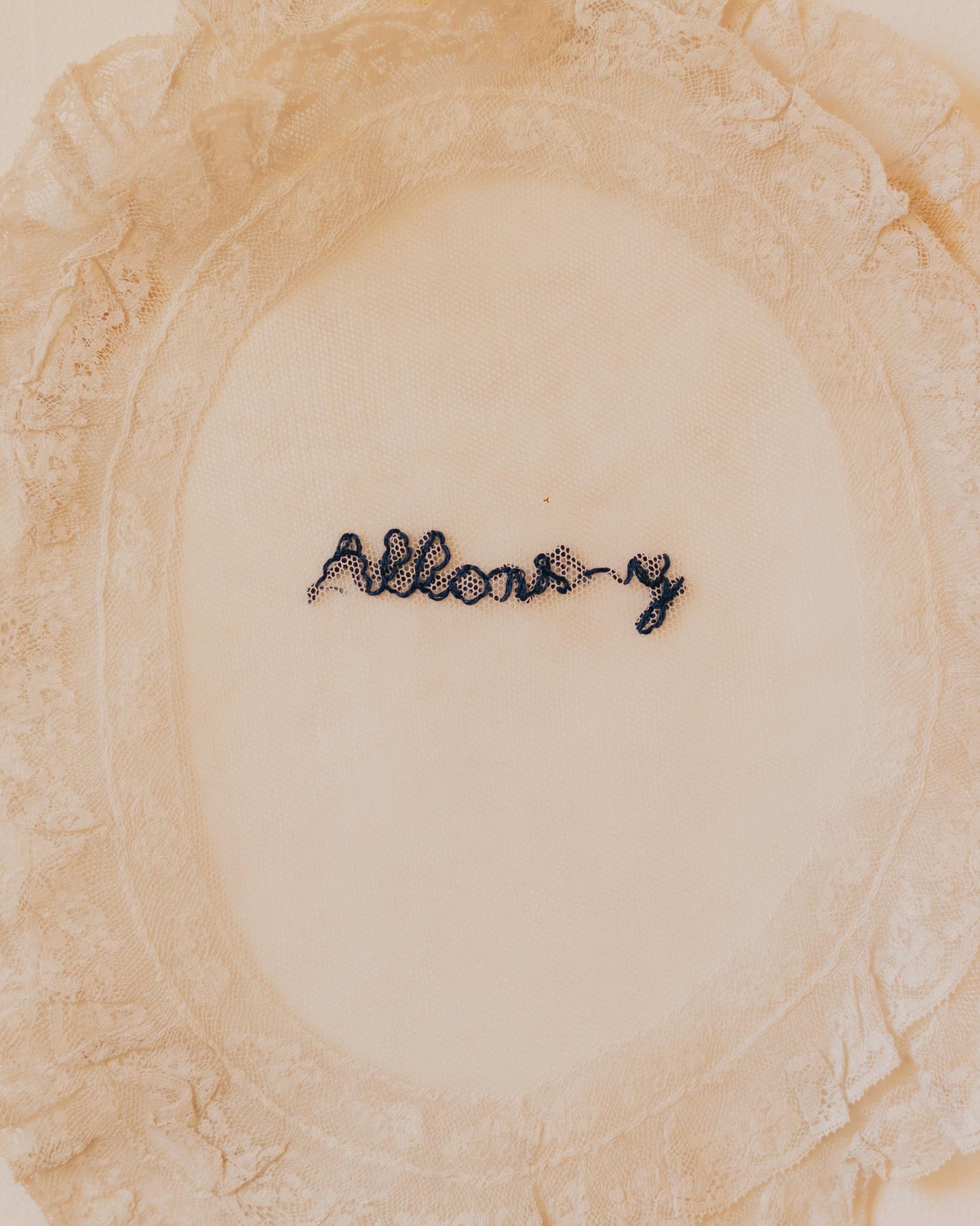 Allons-y – Hand-embroidered artwork