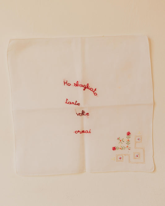 Ho sbagliato – Hand-embroidered artwork