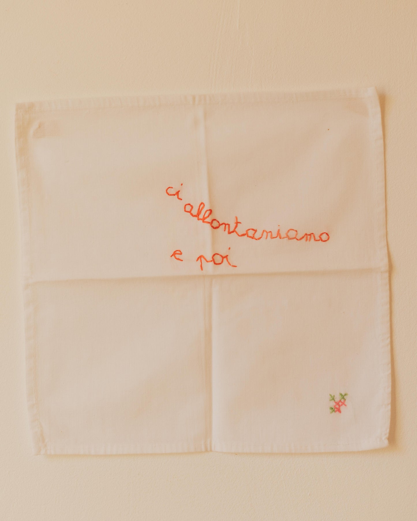 Ci allontaniamo e poi – Hand-embroidered artwork