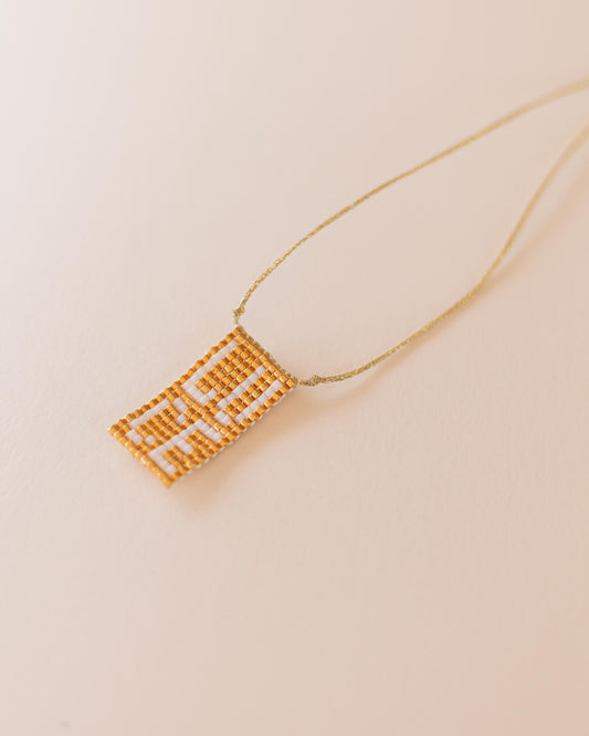 LUCE – handwoven necklace gold-plated edition